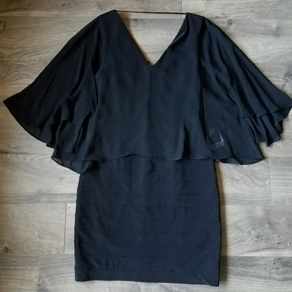 Adrianna Papell Dress with capelet size 4 EUC - Picture 4 of 5